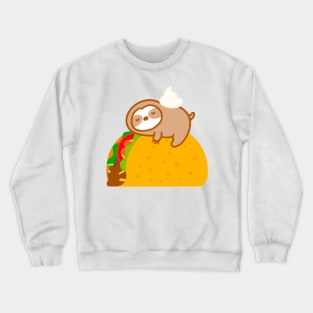 Easily Distracted By Tacos Sloth Crewneck Sweatshirt